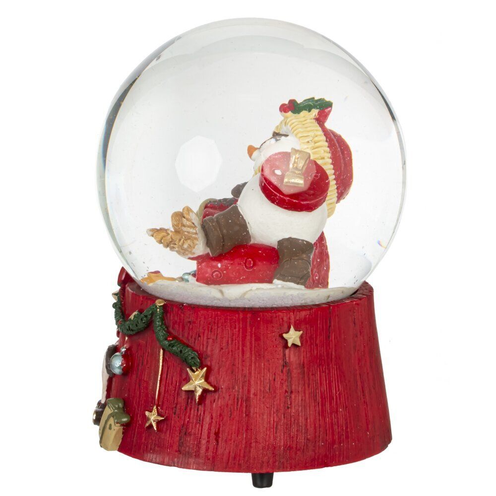 GAEM Фигурка декоративная "Снеговик" в стекл шаре (ключ,муз), D 10 см, L10 W10 H14 см