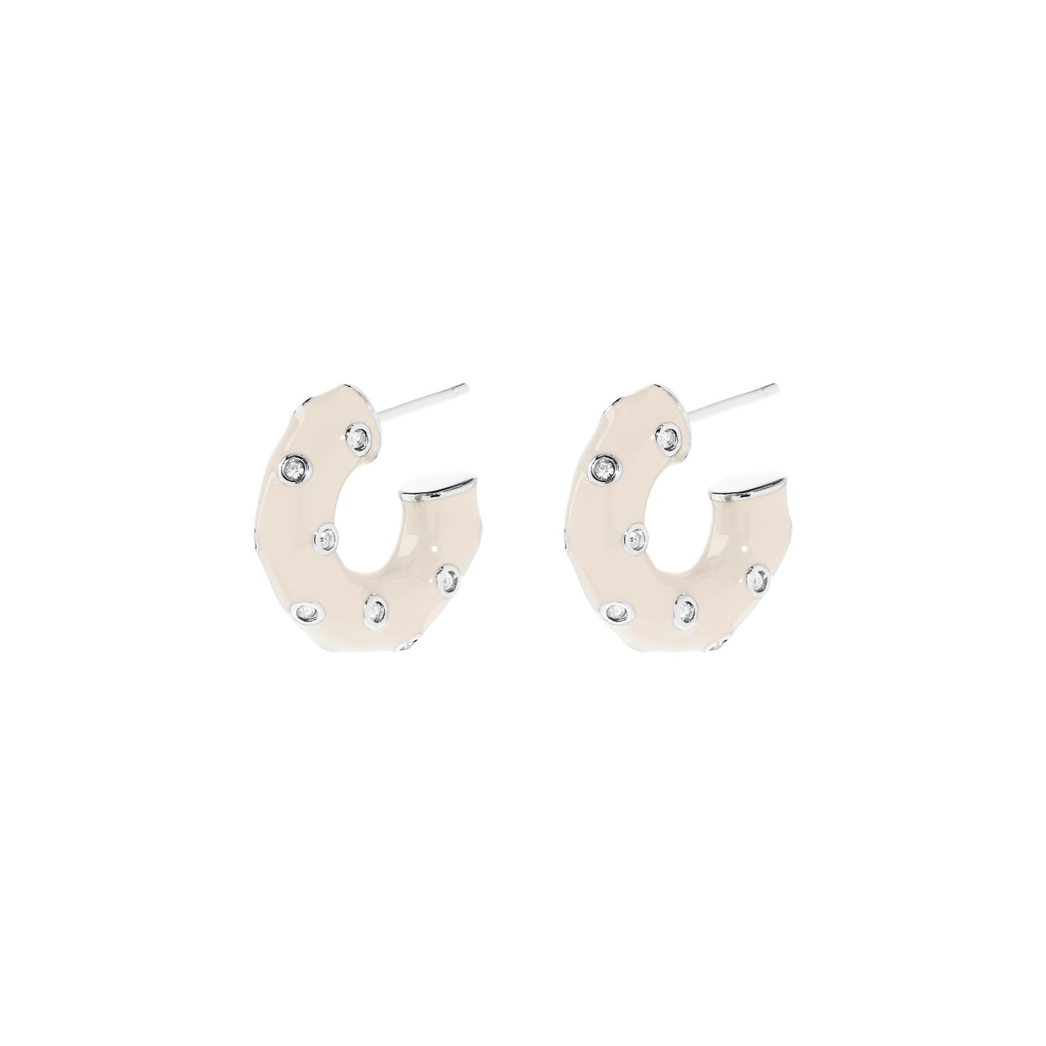 Серьги Dainty Donut Earrings – White