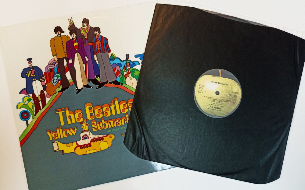 Винтажная виниловая пластинка LP The Beatles Yellow Submarine (UK 1987)