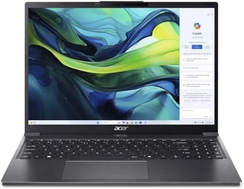 Ноутбук  Acer Aspire Go AG15-51P-576W 15.3 ", Core i5, 16 Гб RAM, 512 Гб SSD, Iris Xe Graphics, Металлический
