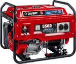 ЗУБР 5500 Вт, газовый генератор с электростартером (сжиженный газ / природный газ / бензин) (СГ-5500Е)