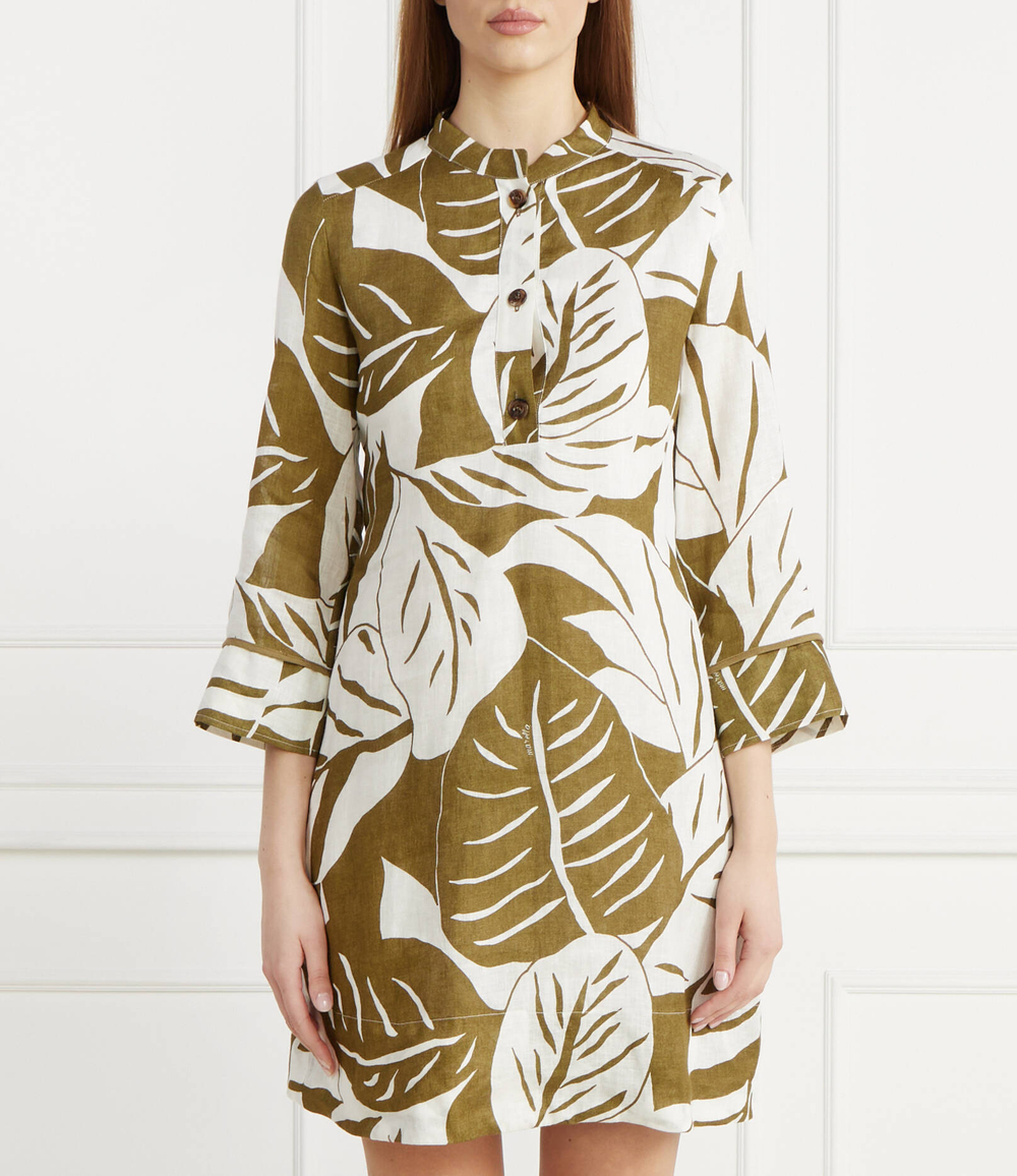 Льняное платье BESSY Marella SPORT - хаки(13221154)