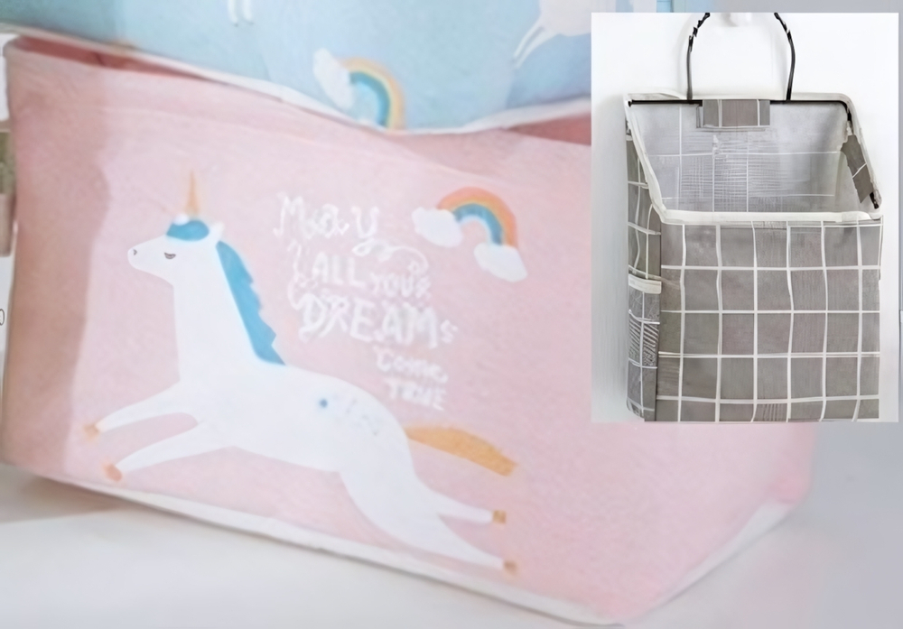 Карман настенный подвесной «ФРАТТИ БУМ», принт единорожка, 33*23*11см (лейбл Селфи)