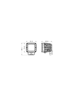 Светодиодные фары дальнего света AURORA 76x76 мм 40W LED