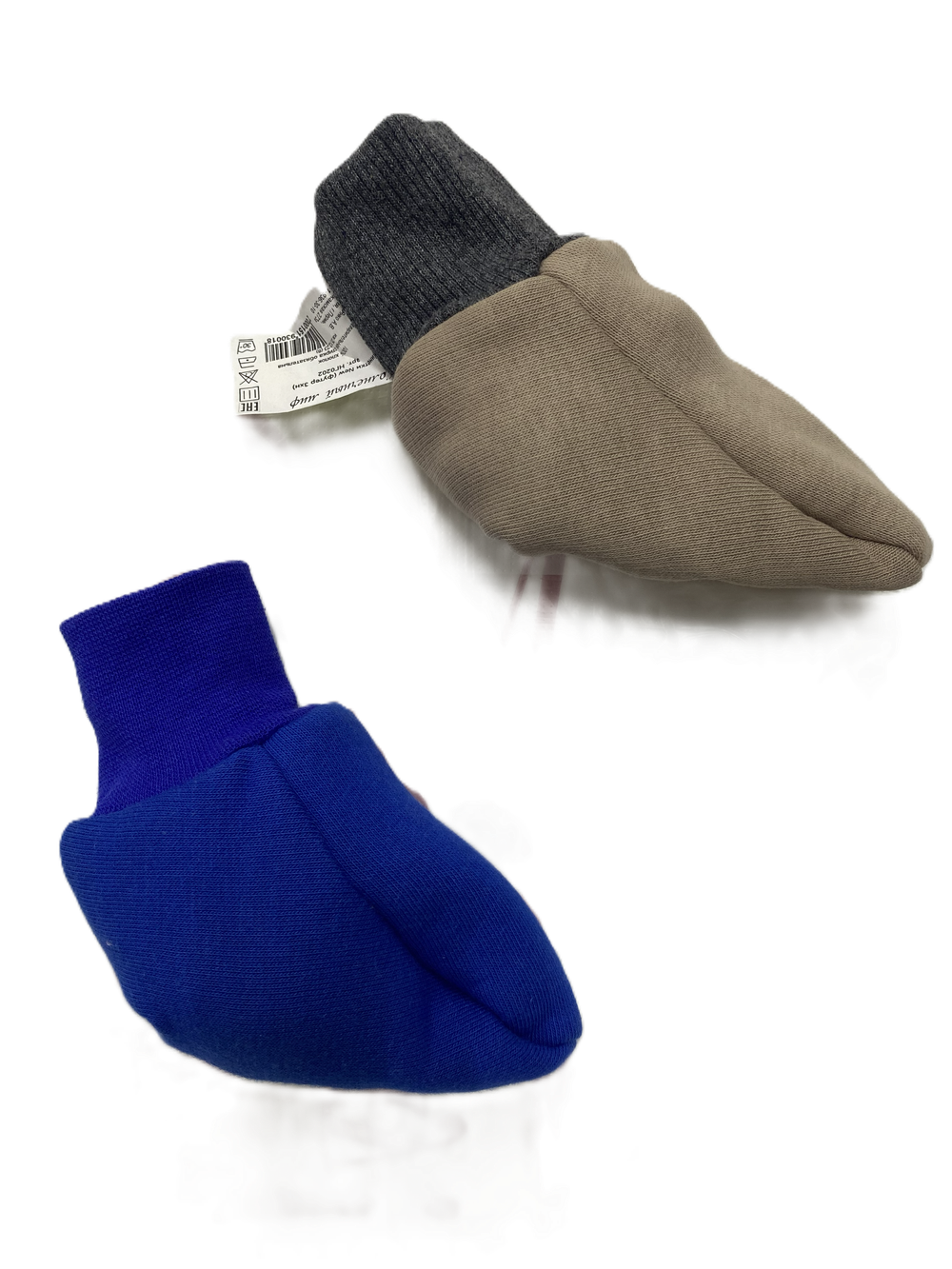 Пинетки теплые из футера 3х нитки с начесом для мальчика с рождения и до 3-6 месяцев, цвета в ассортименте