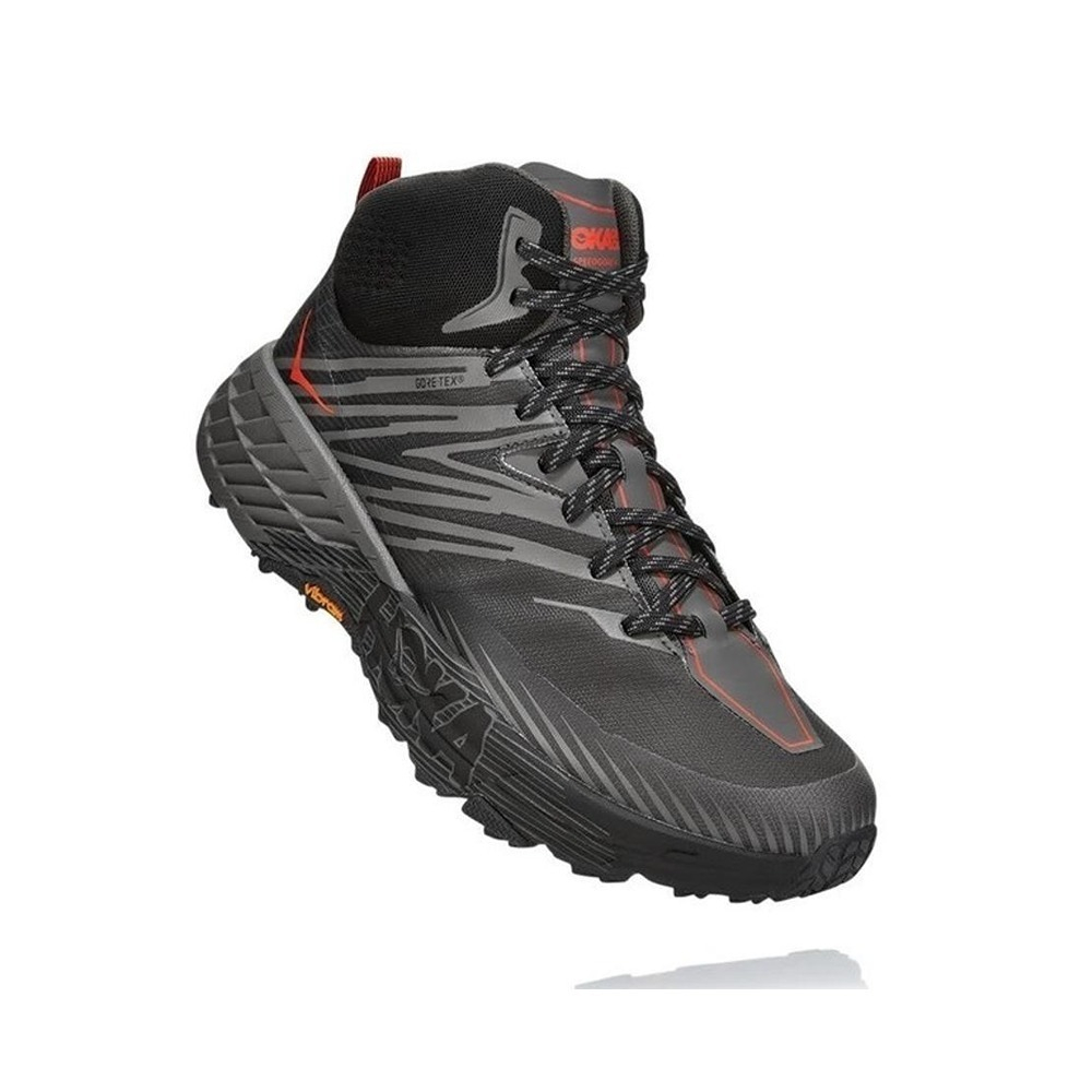 Ботинки мужские HOKA M SPEEDGOAT MID 2 GTX Anthracite / Dark Gull Grey