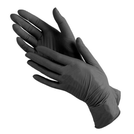 Перчатки нитриловые черные L (100 шт/уп)
