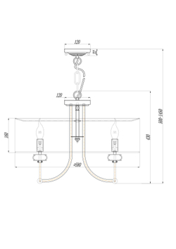 Люстра подвесная Maytoni Roma ARM006PL-06G