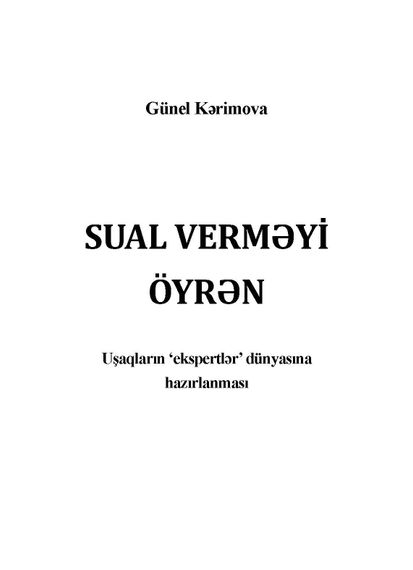 Sual verməyi öyrən
