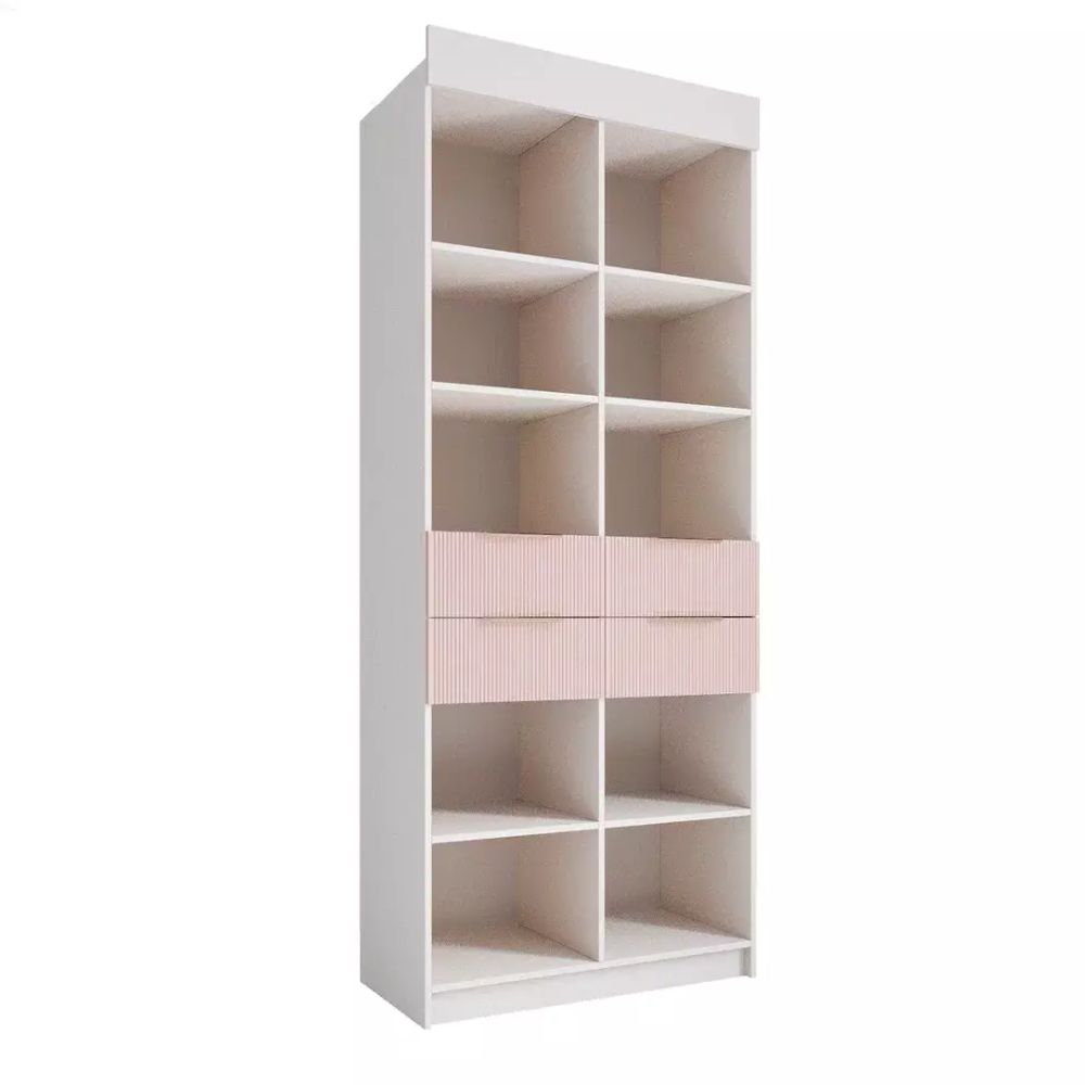 Шкаф «Лавис» СД 900.1 (белый/белый софт), ЛДСП/МДФ, ДСВ Мебель