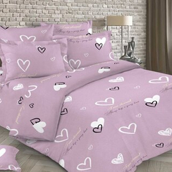 Бязь Премиум "Влюбленные сердца" | ш.220 см | 142 г/м² | хлопок-100%