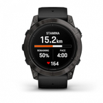 Смарт часы Garmin Epix Pro (Gen 2) Sapphire Edition 51 мм, титановый угольно-серый, DLC, черный силиконовый ремешок
