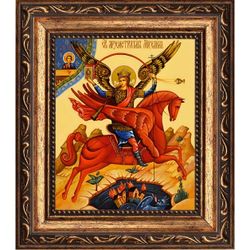 Грозных сил воевода Архангел Михаил. Икона на холсте.