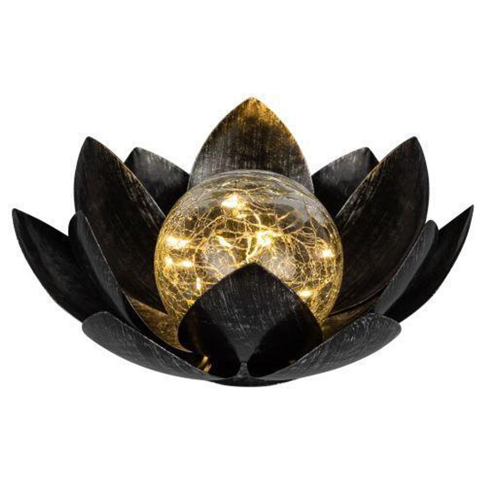 Светильник светодиодный садовый ERASF22-52 "Лотос (2 варианта установки)" 20LED IP44 стекло кракле уличный на солнечн. батарее Эра Б0057657