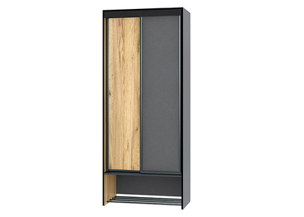 Шкаф-купе Ивару ОЛЬГА-ЛОФТ 10.1, Дуб Крафт Золотой, Темно Серый