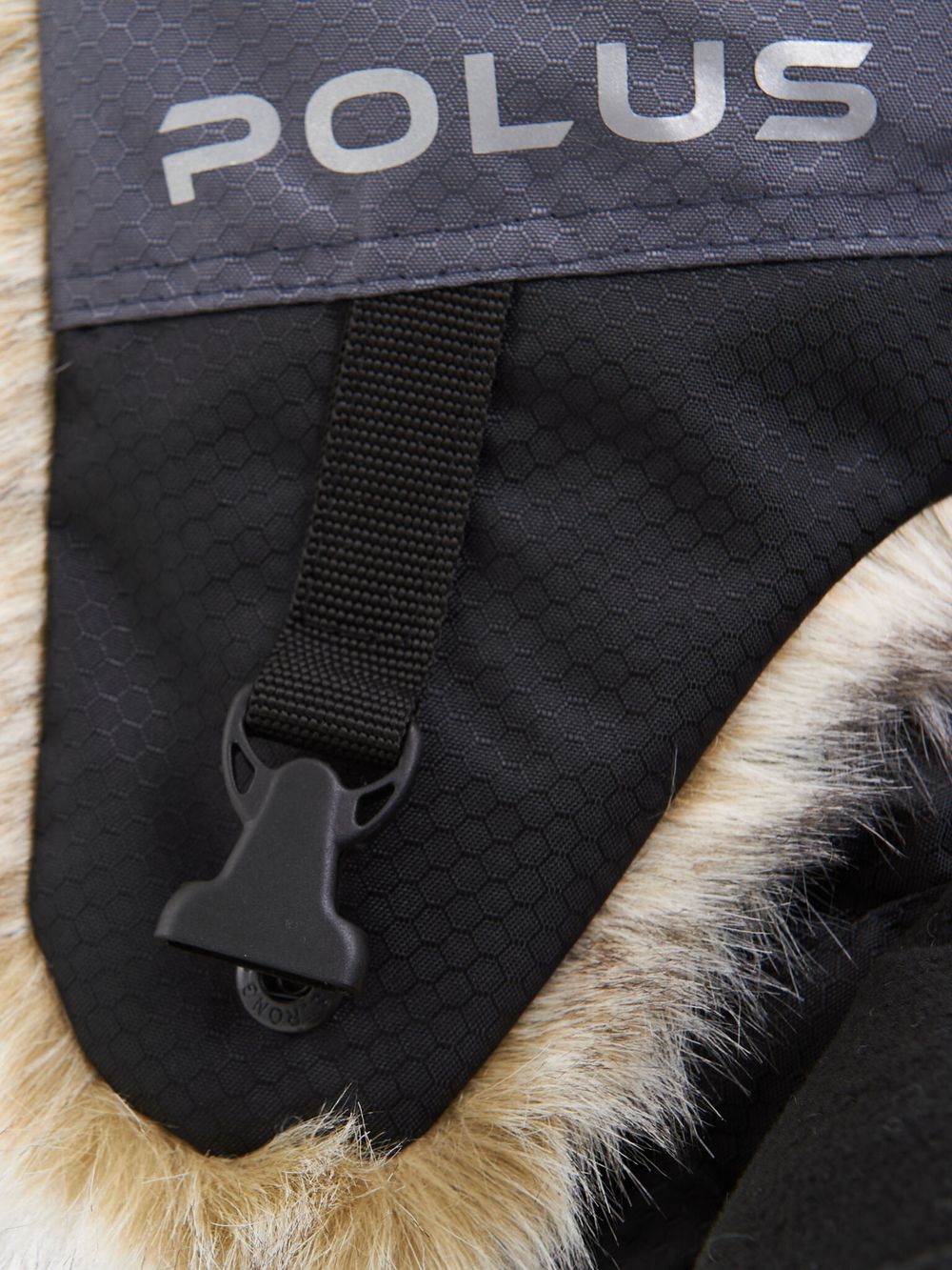 Шапка ушанка зимняя Полюс ткань Cell цвет Серый/Черный