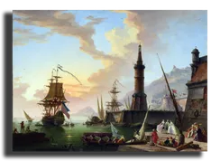 Репродукция "Верне Клод Жозеф - Морской порт"