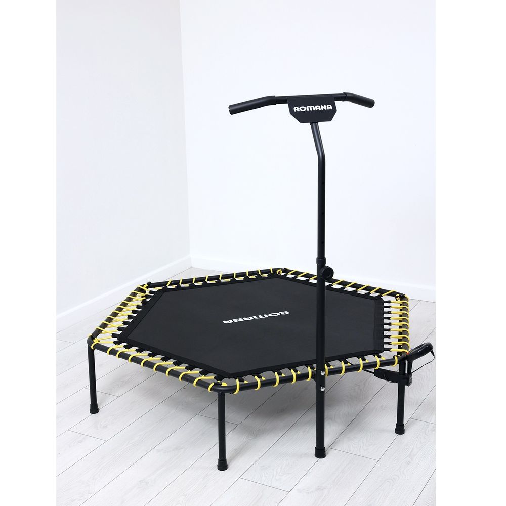 Батут для джампинга с рукояткой и счетчиком Romana 12.10.00 (желтый)