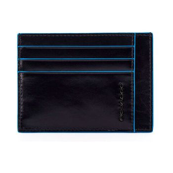 Чехол для кредитных карт Piquadro Blue Square черный из натуральной кожи (PP2762B2R/N)