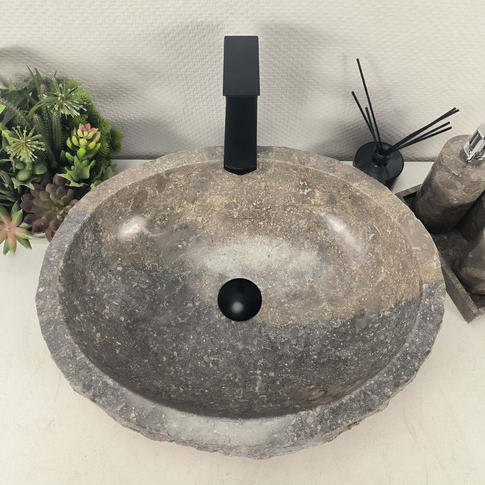 Раковина из мрамора Erozy Grey EM-64651 51*42*16 0188