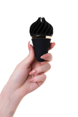 Вибромассажер Satisfyer layons Sweet Treat, силикон, черный, 10,4 см.