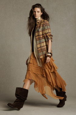 ZARA РУБАШКА В КЛЕТКУ ИЗ РАМИ — ZW COLLECTION, ЖЕЛТЫЙ