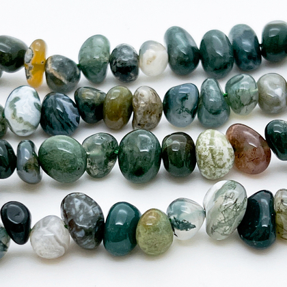 "Индийский агат" фриформ бусины (халцедон), размер около 8-10 мм, цена за отрезок 19 см (1/2 нити)