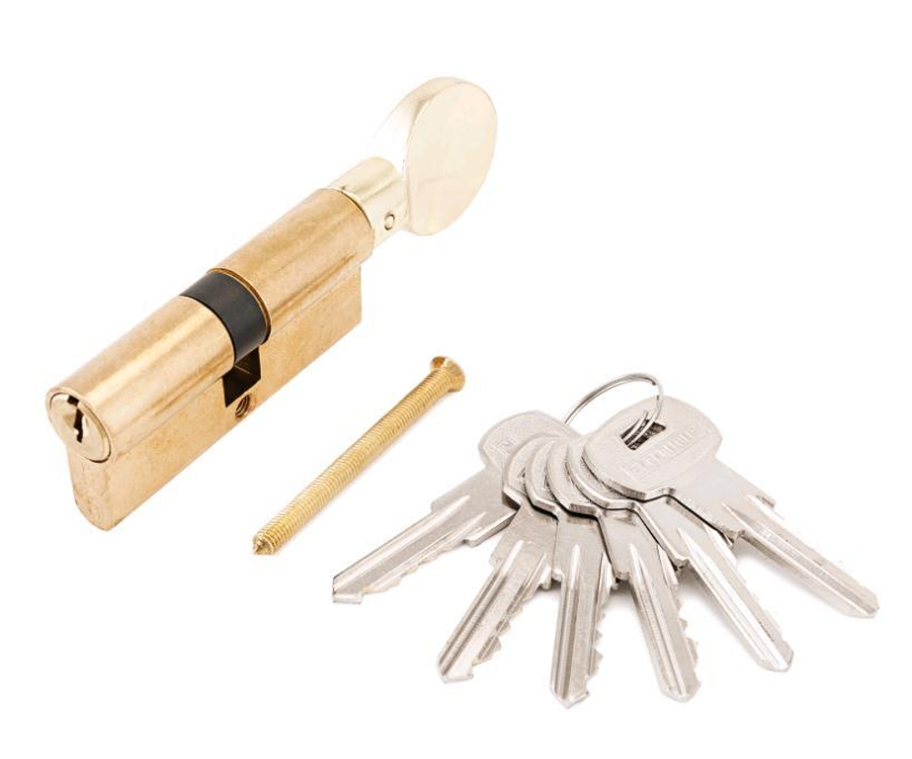 Механизм цилиндровый АЛЛЮР A.G. 60-6К ВР латунь /англ.кл/верт. (25*10*25) / 1 269