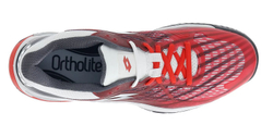 Мужские кроссовки теннисные Lotto Mirage 100 Speed - red poppy/all white/asphalt