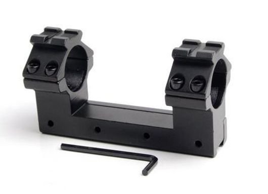 Кронштейн на ласточкин хвост высокий с планкой Вивера сверху (труба 25,4 мм)