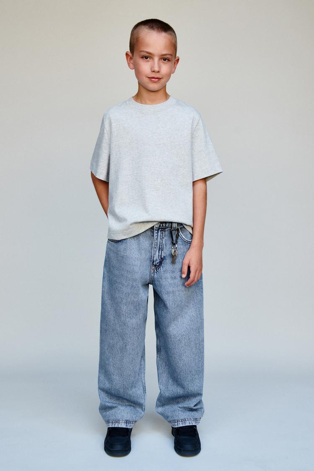 ZARA ДЖИНСЫ RELAXED BAGGY, ГОЛУБОЙ