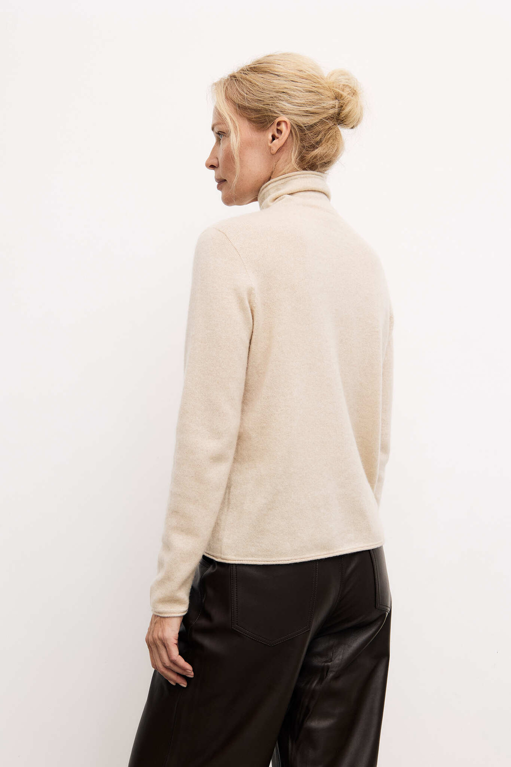 Turtleneck beige color