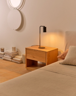 Alguema Прикроватная тумба из шпона дуба с натуральной отделкой 40 x 50 см