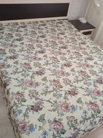 Покрывало гобеленовое Цветочный ковер евро (240х200)