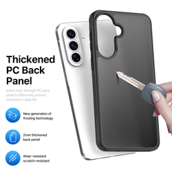 Чехол матовый полупрозрачный черный для Samsung Galaxy A37, A36 и A56, серия Yind Series от Dux Ducis