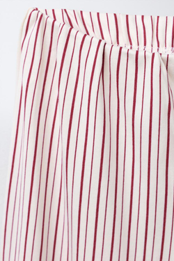 ZARA ПИЖАМА «СНЕЖИНКА» С ВЫШИВКОЙ КРЕСТИКОМ И ПОЛОСКАМИ, БУРГУНДИ