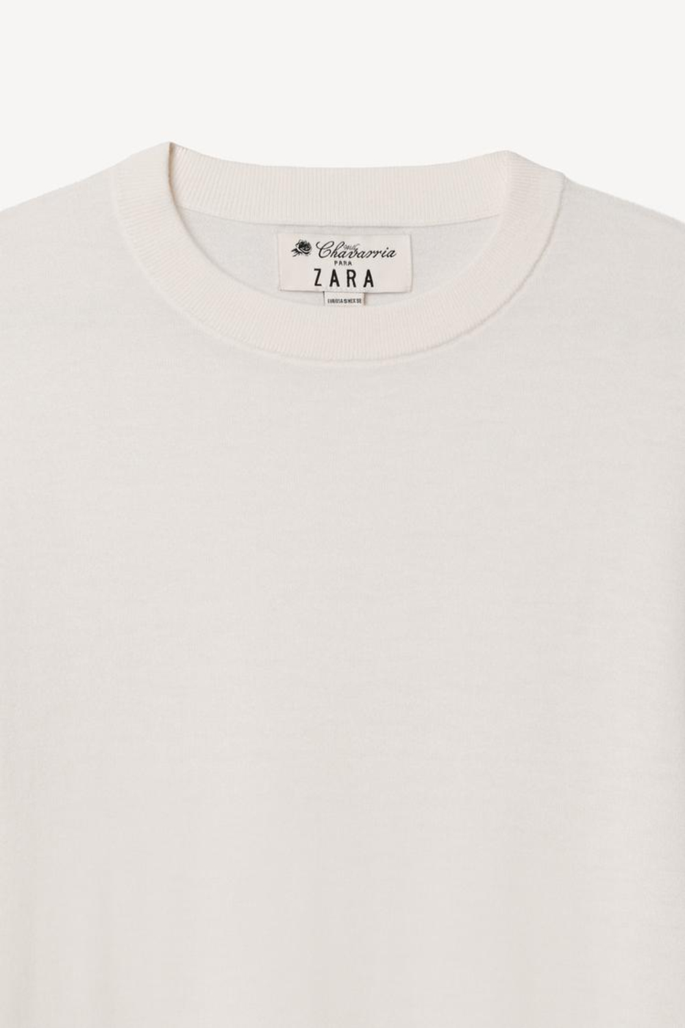 ZARA X WILLY CHAVARRIA СВИТЕР ИЗ СМЕСОВОЙ ШЕРСТИ, ЭКРЮ