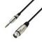 Adam Hall K3 BFV 0100 - кабель микрофонный, XLR (F) - TRS (jack) stereo 6.3 mm, 0.31 мм2, 1 м