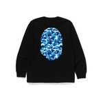 A Bathing Ape Abc Camo Big Ape Head L S Tee черный