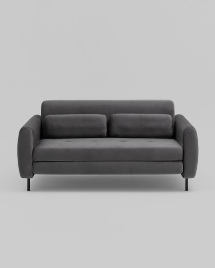 Диван-кровать прямой Барнаби велюр серый