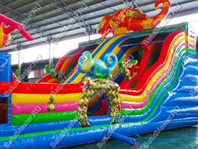 Хамелеон и динозавры 17*9*9 м, два входа