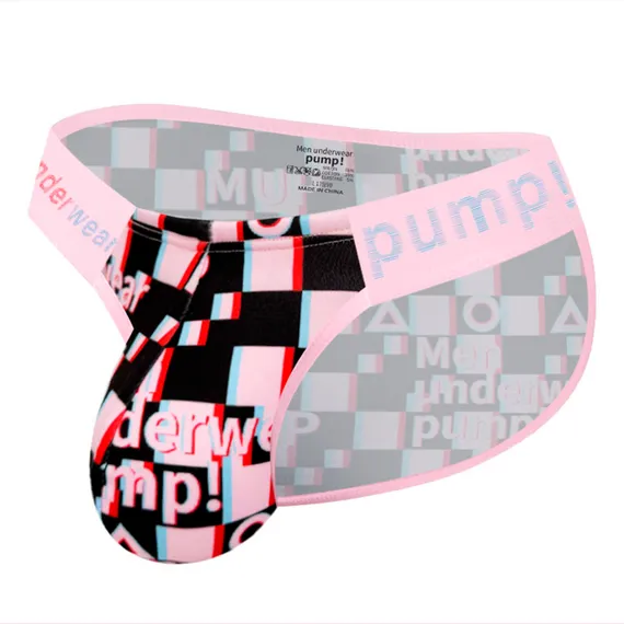Мужские трусы танга розовые PUMP! MP2117-22