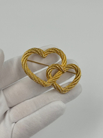 Брошь Два Сердца Christian Dior