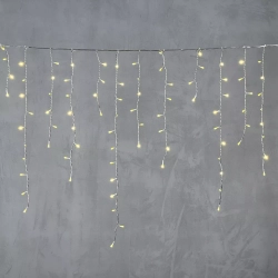Светодиодная бахрома 5*0,9 м., 348 шампань LED, силиконовый прозрачный провод, Beauty Led (ECC348-10-2CH)