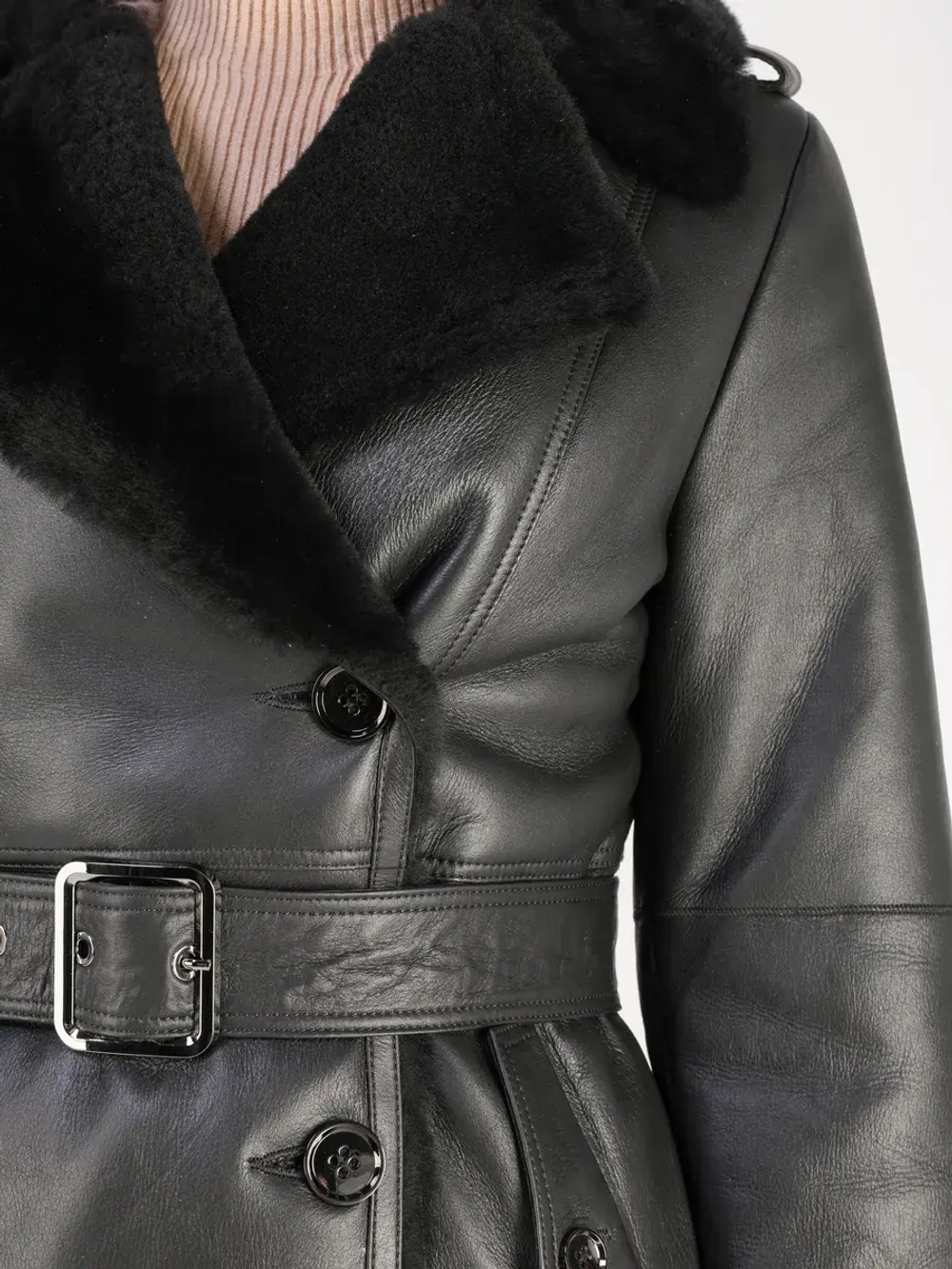 Дубленка зимняя натуральная тренч