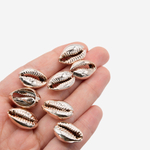 Ракушки Каури без отверстия, покрытие оттенка розового золота, 18-20мм