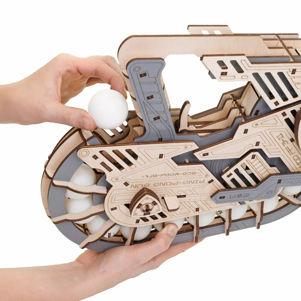 Деревянный конструктор Пинг-Понг Пушка (EWA)