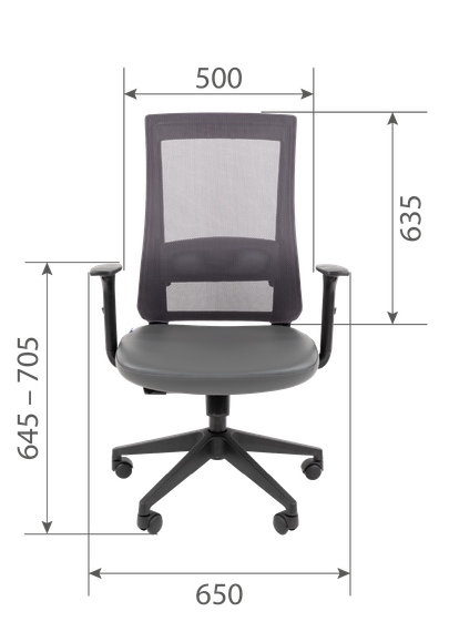 Офисное кресло Chairman 500LT Россия экокожа серый/TW-04 серый Б/П