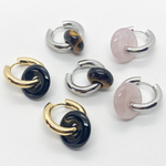 Швензы-кольца, цвет серебро, размер 22*4 мм, цена за пару