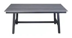 "Сан Ремо" стол обеденный из ДПК, каркас алюминиевый темно-серый